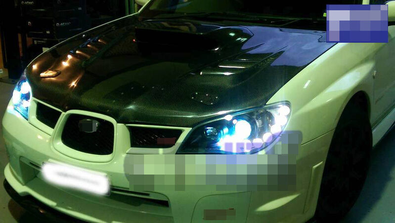 Black LED DRL Projector Headlights Fit For Subaru Impreza WRX STI RX GD 2005-2007 HL-SB010LS - Machter