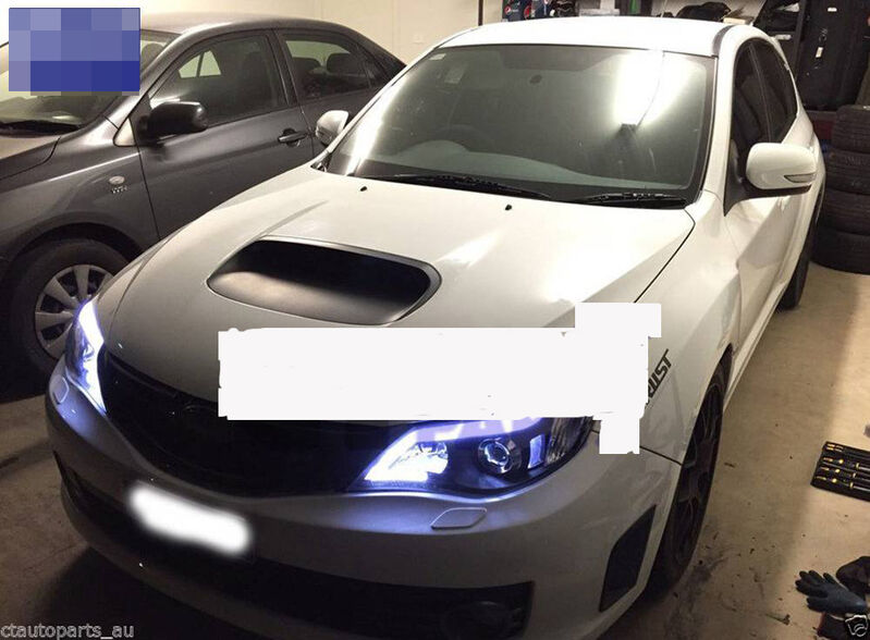 Black LED DRL Projector Headlights Fit For Subaru Impreza RS WRX STI G3 2008-2013 HL-SB012LS - Machter