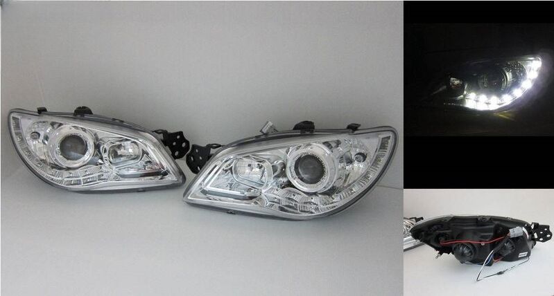 Clear LED DRL Projector Headlights Fit For Subaru Impreza WRX STI RX GD 2005-2007 HL-SB013LS - Machter