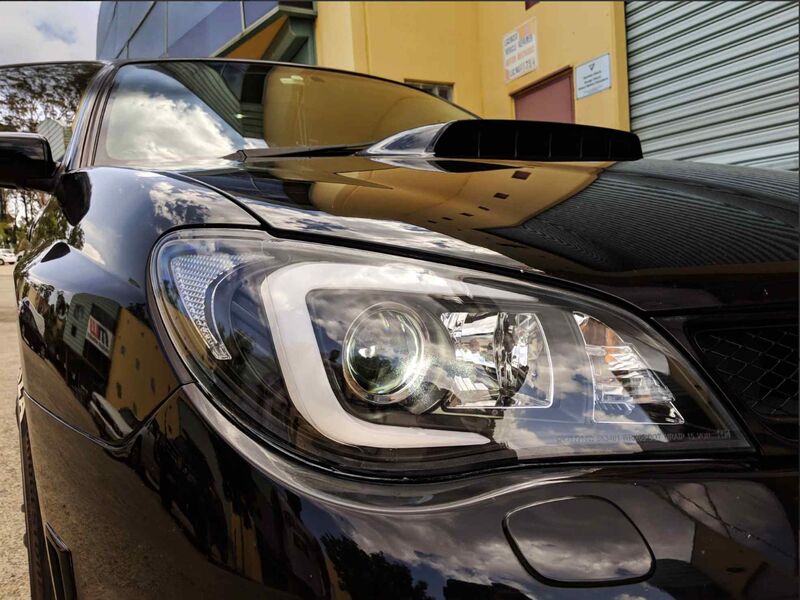 LED 3D Stripe DRL Projector Headlights Fit For Subaru Impreza WRX GD HID TYPE 2005-2007 HL-SB019LS - Machter