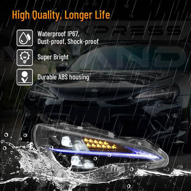 3D Full LED Headlights W/Animation Fit For Subaru BRZ Toyota 86 2012-2020 HL-SB021LS - Machter