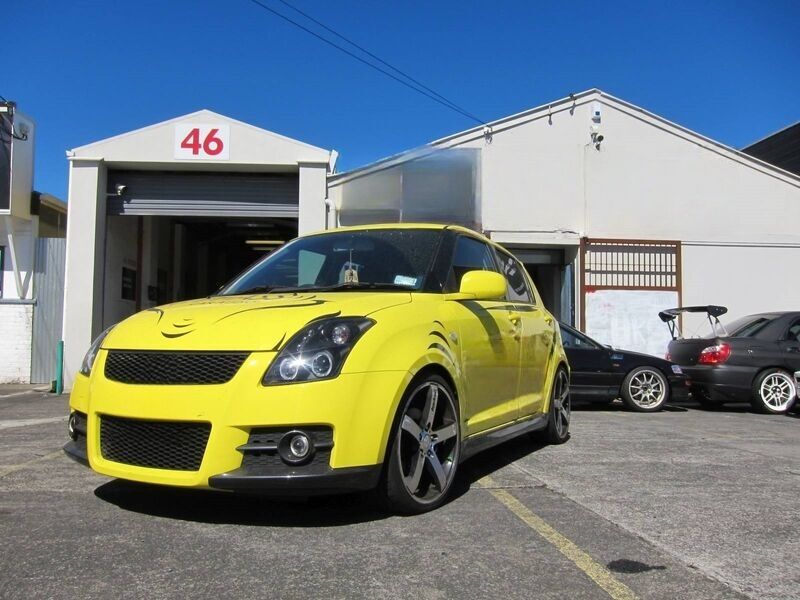 Black LED Angel Eyes Projector Headlights Fit For Suzuki Swift Sport 2004-2010 HL-SU021LS - Machter