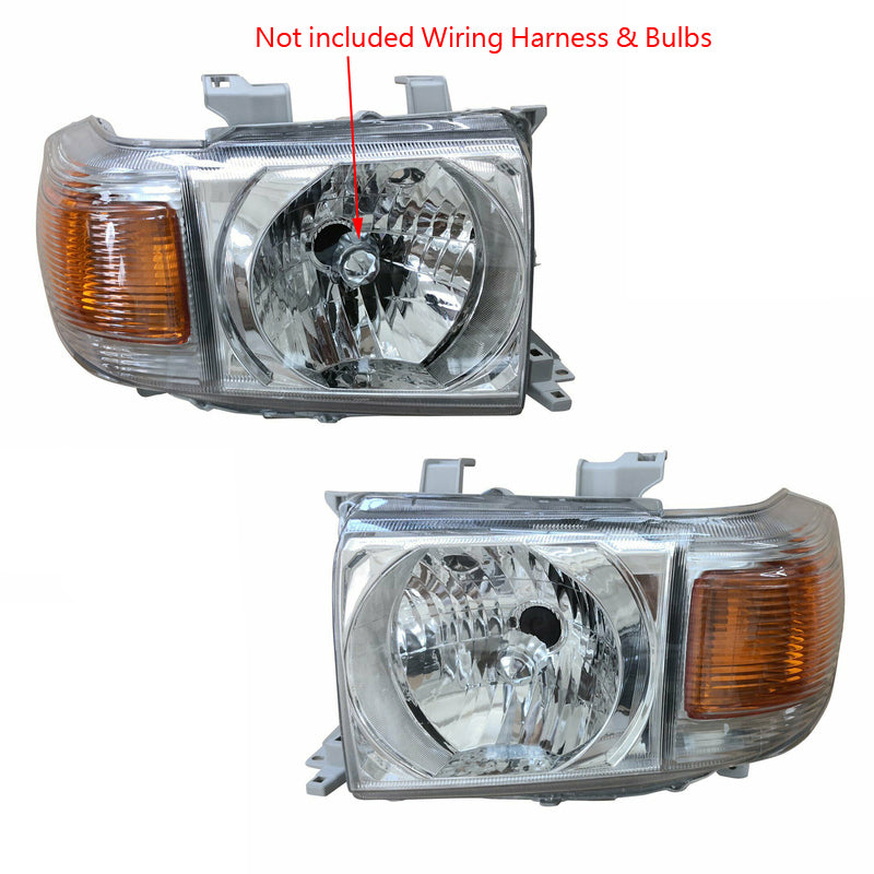 Headlights Pair Fit For Toyota Landcruiser VDJ 76 78 79 Series 2007-ON Ute Wagon Troopy HL-TA012 - Machter