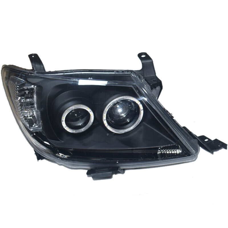 Smoke LED Headlights DRL HALO Projector Angel Eyes Fit For Toyota Hilux 2005-2011 Pair HL-TA014 - Machter