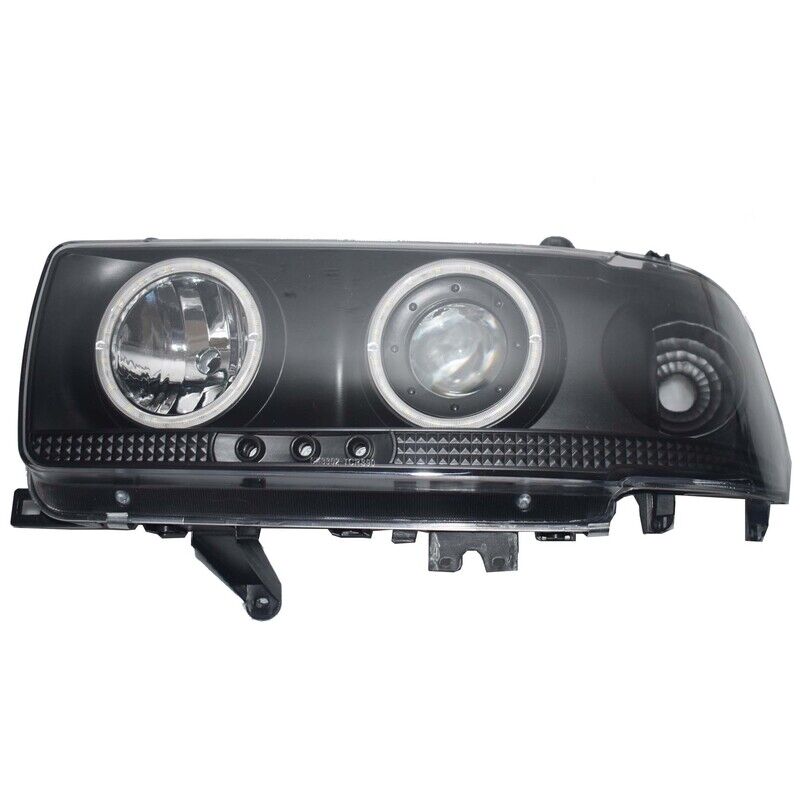 Smoke Angel Eye Pair Head Lights LED Fit For Toyota Landcruiser 80 Series Halo Projector AU HL-TA017 - Machter