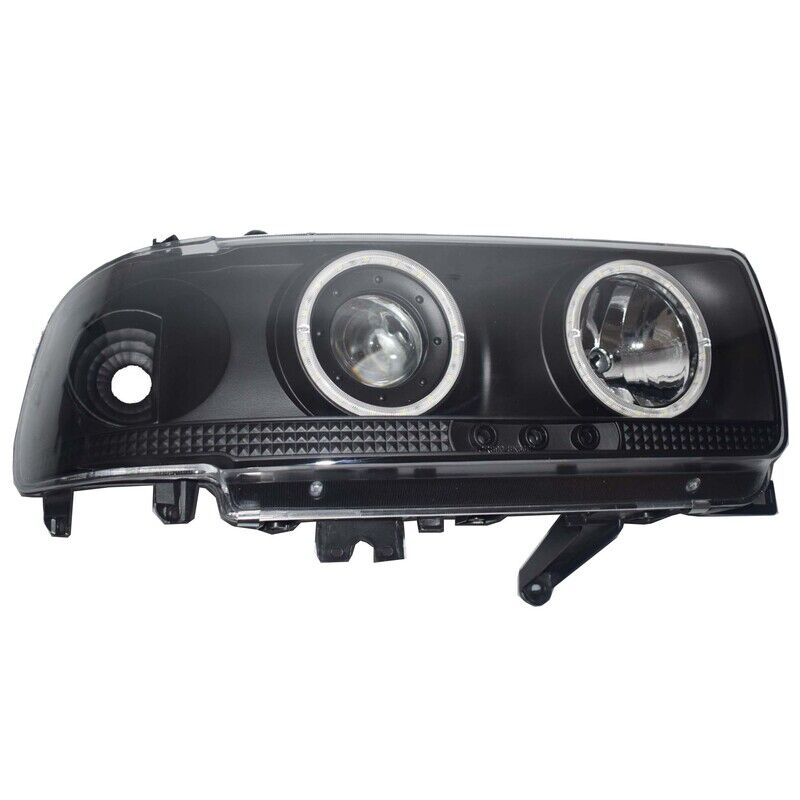 Smoke Angel Eye Pair Head Lights LED Fit For Toyota Landcruiser 80 Series Halo Projector AU HL-TA017 - Machter