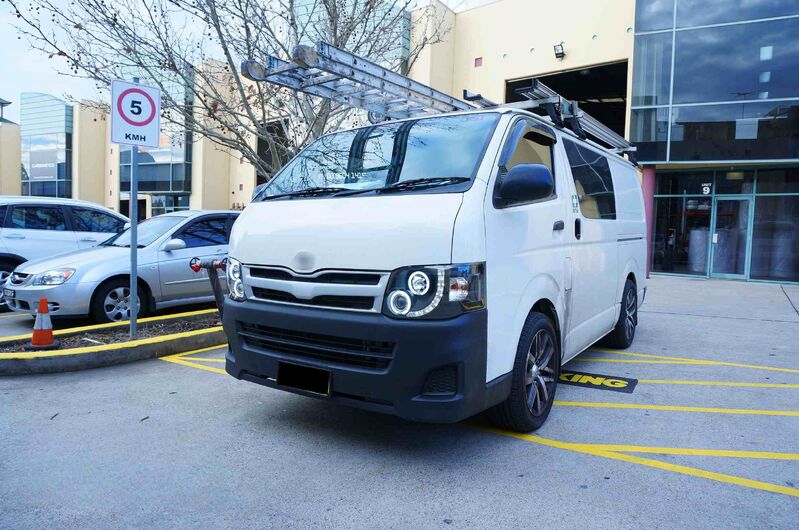 Black CCFL DRL Projector Headlights Fit For Toyota Hiace Van 2011-2014 HL-TA068LS - Machter