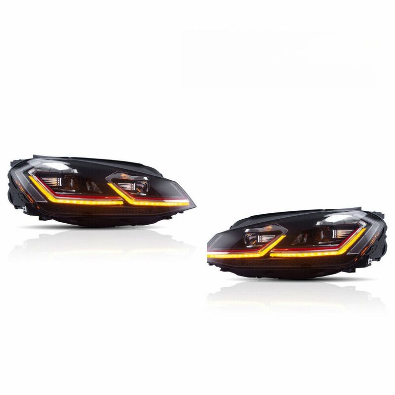 R Style DRL LED Projector Headlights LED Indicator Fit For VW Golf 7 MK7 TDI GTI 2013-2018 HL-VW003LS - Machter