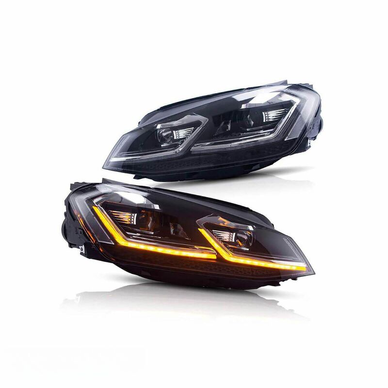 R Style DRL LED Projector Headlights LED Indicator Fit For VW Golf 7 MK7 TDI GTI 2013-2018 HL-VW003LS - Machter