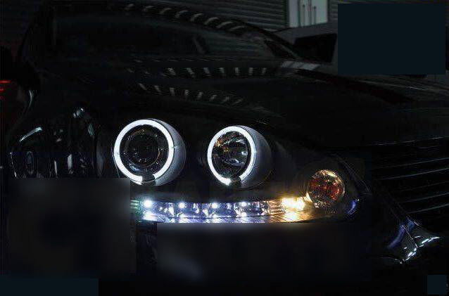 Black LED DRL Angel Eyes Projector Head Lights Fit For VW Golf V TDI GTI 2003-2008 HL-VW023LS - Machter