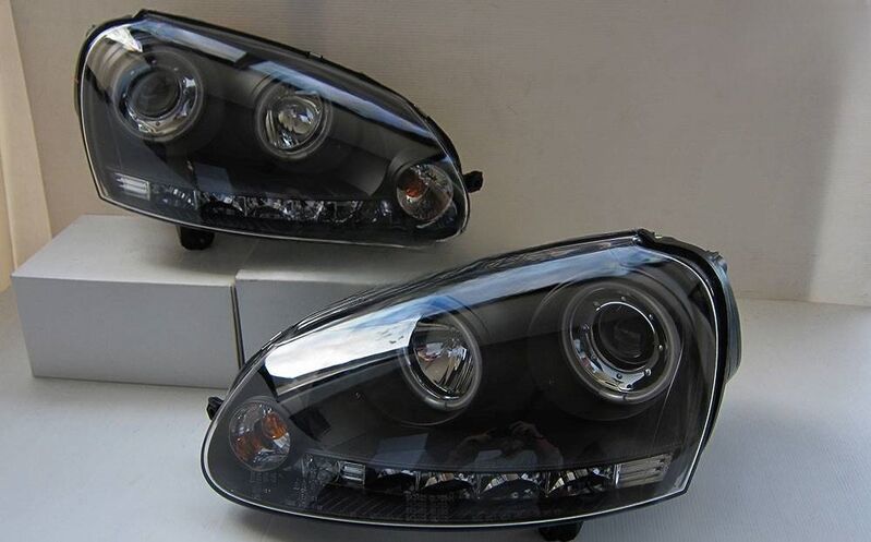 CCFL Angel Eyes Black Projector DRL Headlights Fit For VW Golf 5 V TDI /GTI 2003-2008 HL-VW024LS - Machter
