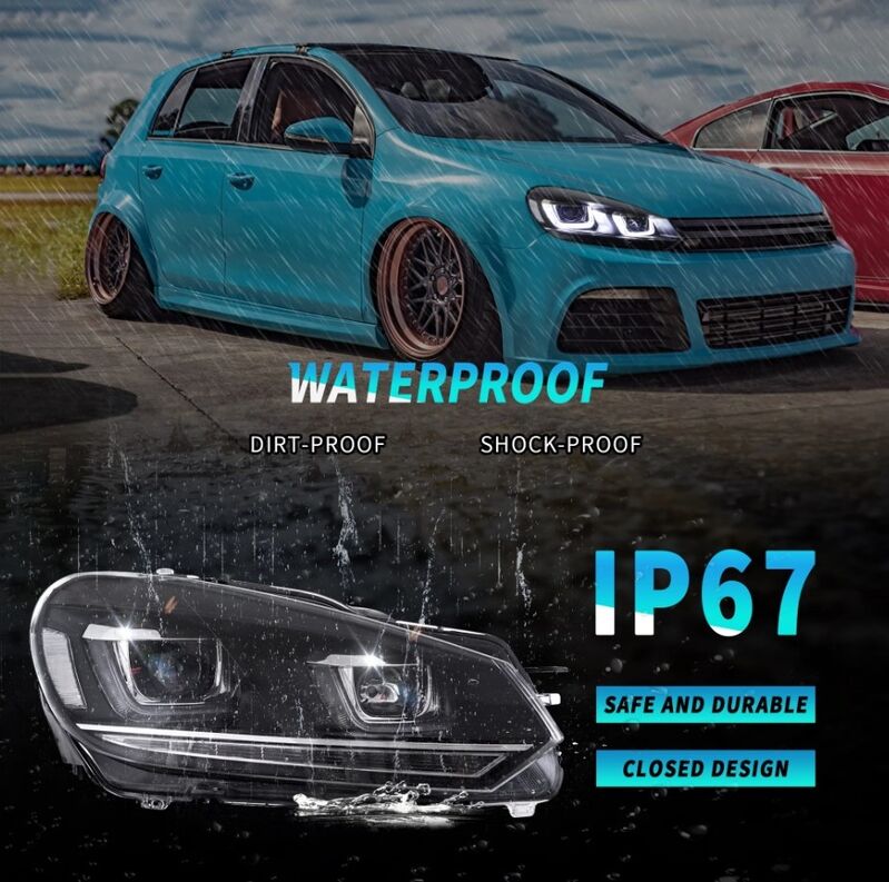 DRL Sequential LED Headlights Fit For Volkswagen VW Golf 6 MK6 GTI TDI 2008-2014 HL-VW025LS - Machter