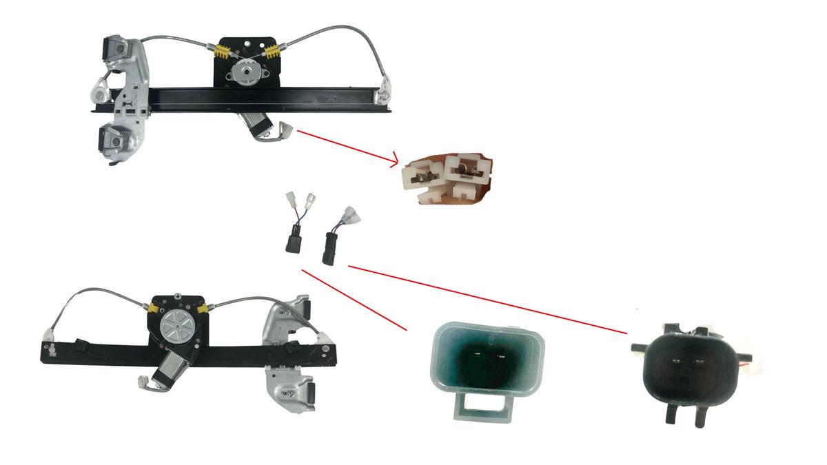 Rear Window Regulator RHS (2 - Pin, With Motor) Holden Cruze JG/JH/ 05/2009 - 2016 HLCZ - WIR - 07R - Sterling Parts - Window Regulators & Winders - Sterling Parts