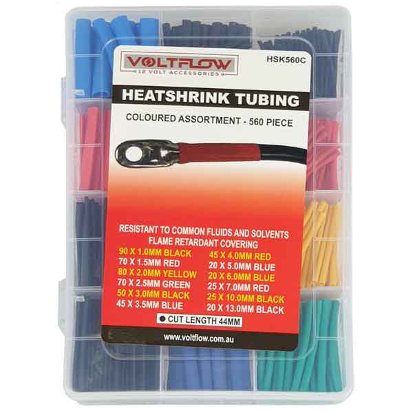 Heatshrink 560 Piece Coloured - Voltflow | Universal Auto Spares