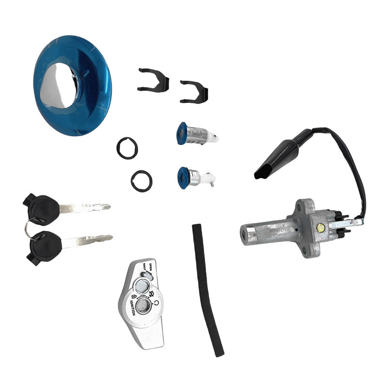 ABS Ignition Fuel Cover Lock Set Fit For Honda GLH125SH CB125E IBA-HD001 - Machter