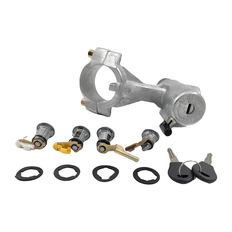 Ignition Barrel Switch Door Locks 2 Key Barn Set Silver Fit For Nissan Patrol GQ Y60 1988-1998 IBA-NS003 - Machter
