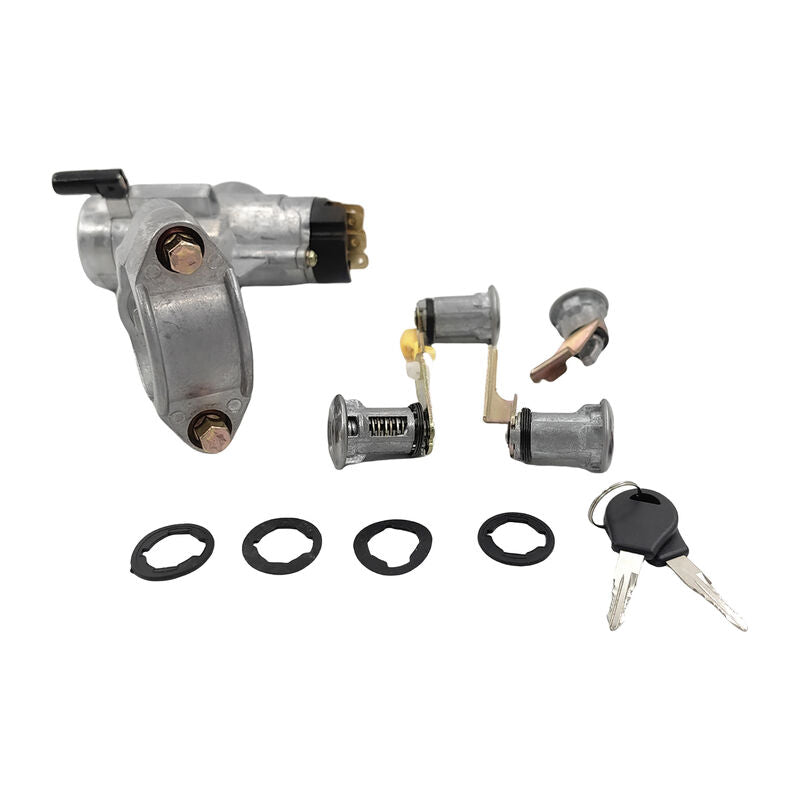 Ignition Barrel Switch Door Locks 2 Key Barn Set Silver Fit For Nissan Patrol GQ Y60 1988-1998 IBA-NS003 - Machter
