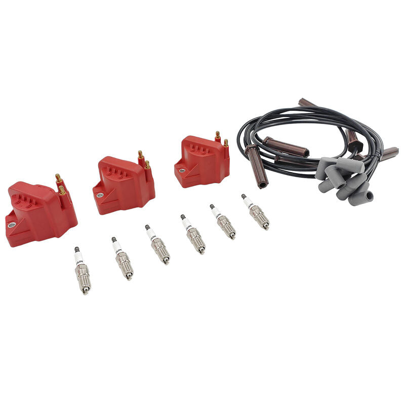 3 Pack Ignition Coil + 6 x Leads Fit For Holden Commodore VP VR VS VT VX VY V6 3.8L ICKIT-HLN001 - Machter
