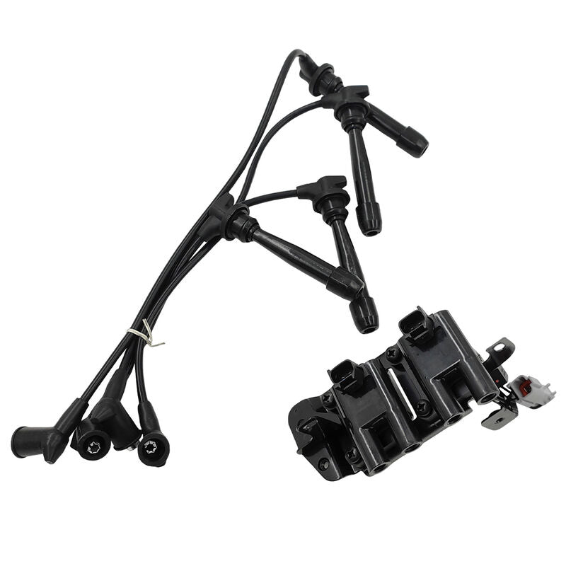 Ignition Coil Pack & Lead Kit Fit For Kia Cerato LD Rio JB For Hyundai Accent Getz TB L4 1.6L G4EC G4ED 2001-2011 ICKIT-HY001 - Machter