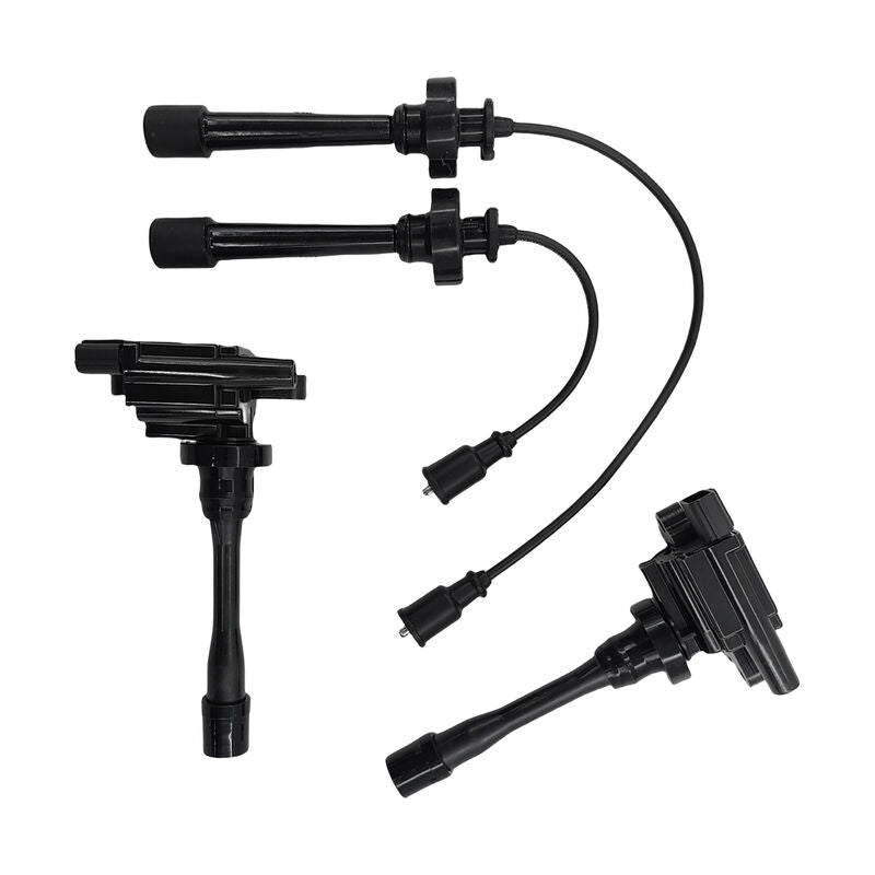 Ignition Coils Spark Plug Leads Service Kit Fit For Mitsubishi Lancer CE CG CH Outlander ZE 4 Cylinder 16V ICKIT-MB001 - Machter