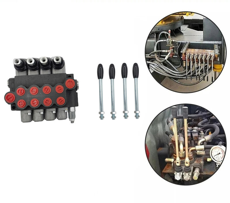 4 Spool P40 Hydraulic Directional Control Valve Fit For Tractor Loader Wood Chipper Excavator Forklift ICV-P40 - Machter