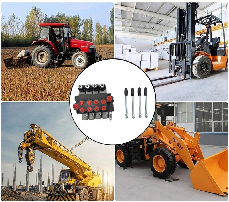 4 Spool P40 Hydraulic Directional Control Valve Fit For Tractor Loader Wood Chipper Excavator Forklift ICV-P40 - Machter