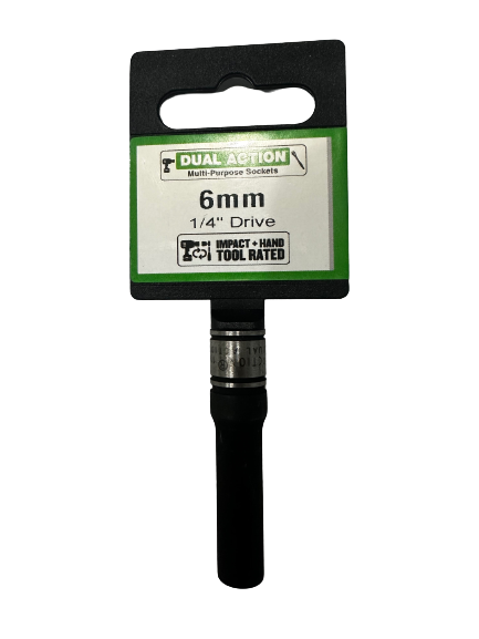 6mm 1/4" Drive Socket 6-Point Deep - Dual Action