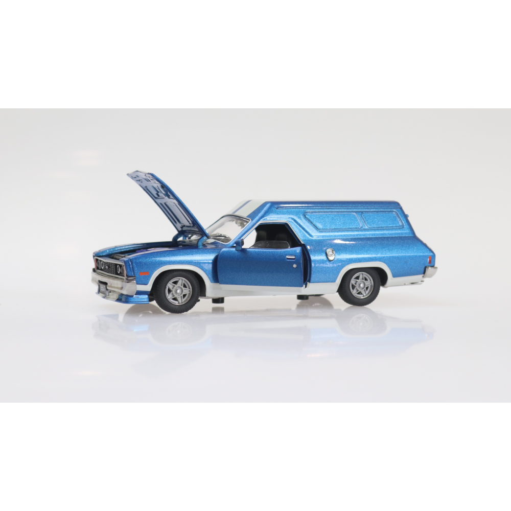 Ford Falcon XC Panel Van Dark Blue with White Stripes Diecast Model Car 1:32 Scale (Approx. 14–15cm) Collectible | Universal Auto Spares