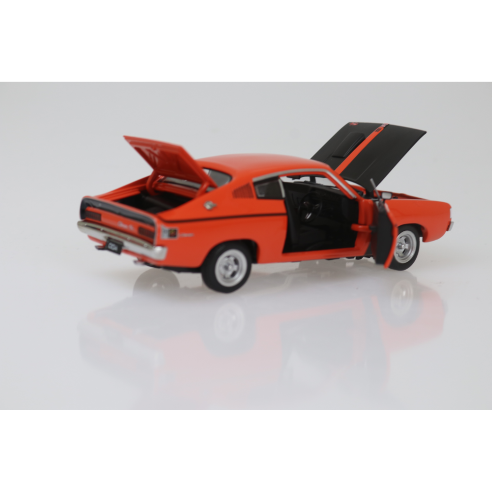 Chrysler Valiant Charger E38 Orange Fully Detailed Opening Doors & Bonnet Diecast Model Car 1:32 Scale (Approx. 14–15cm) Collectible | Universal Auto Spares
