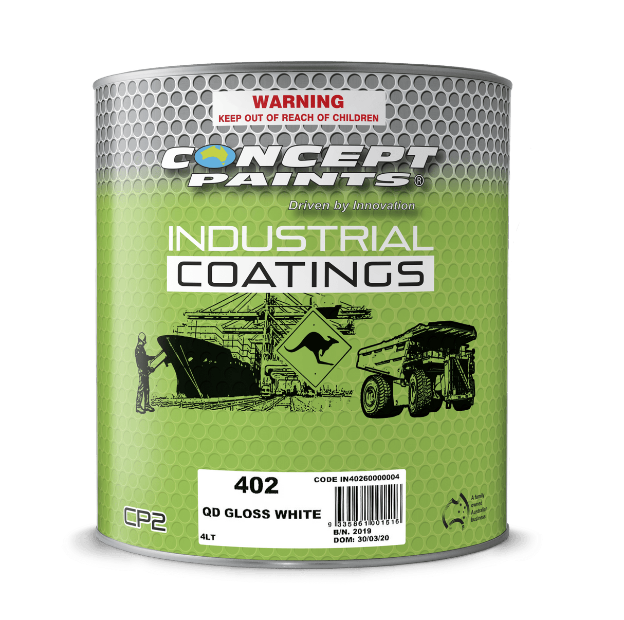 Quickdry Enamels Gloss White 1L & 4L - Concept Paints