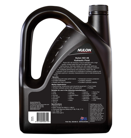 ISO 46 Hydraulic Fluid - Nulon