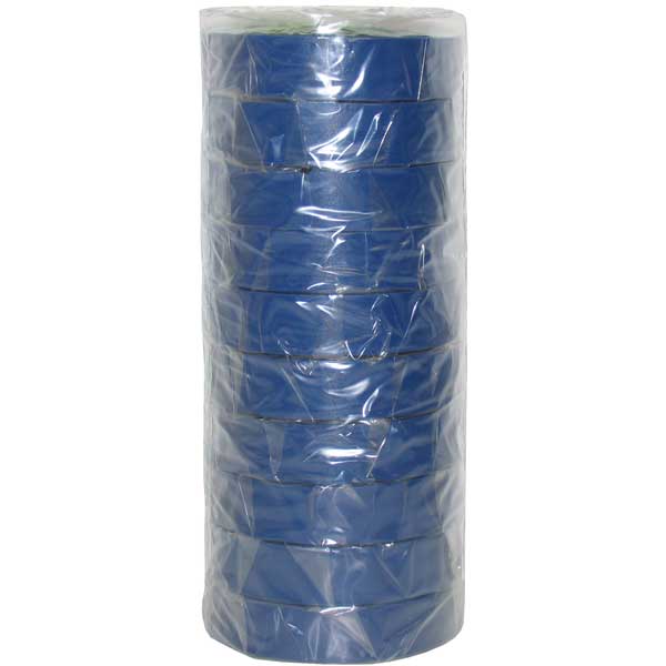 PVC Electrical Tape 18mm x 20m Blue 10 Rolls - NITTO