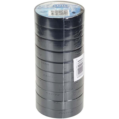 PVC Electrical Tape 18mm x 20m Black 10 Rolls - NITTO