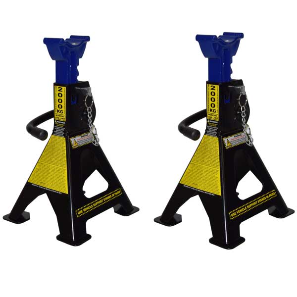 Pair Of Jack Stands Ratchet Type 2000kg - Tool King