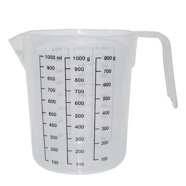 Plastic Measuring Jug 1LTR Capacity with Printed Scale - AUTOKING