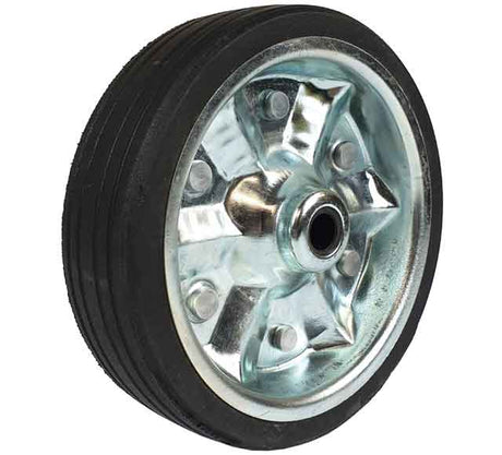 Jockey Wheel 200mm Solid Rubber Tyre Metal Rim - AUTOKING | Universal Auto Spares
