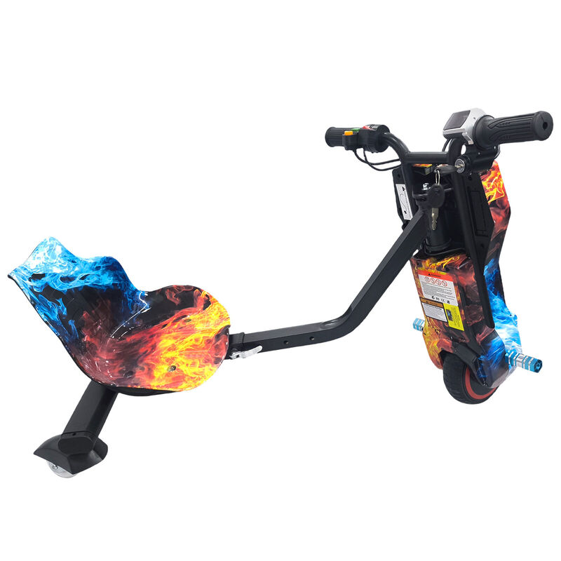 Electric Drift Go Kart for Kids 3 Wheel Ride On Trike with Bluetooth & 350W Ice & Fire KART-01FR - Machter