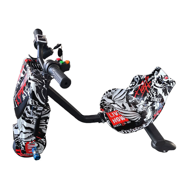 Electric Drift Go Kart For Kids 3 Wheel Ride On Trike With Bluetooth & 350W Pirate KART-01S - Machter