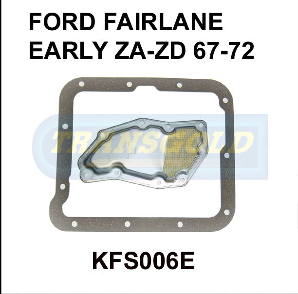 Transmission Filter Kit Fits Ford Fairlane Early Za - Zd 67-72 GfS6E KFS006E - Transgold