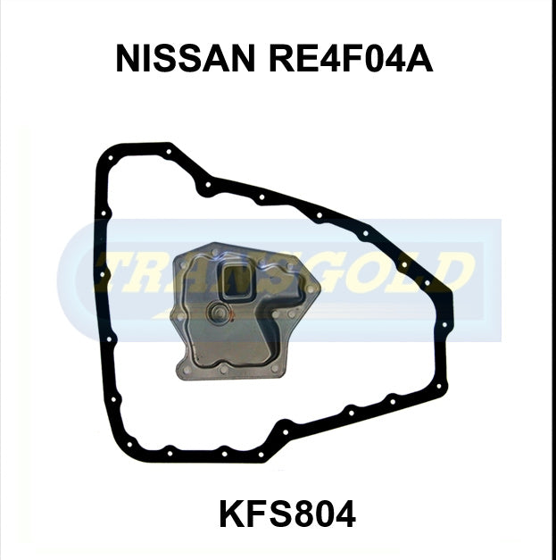 Transmission Filter Kit Fits Nissan Re4F04A/V (Fwd) KFS804 - Transgold