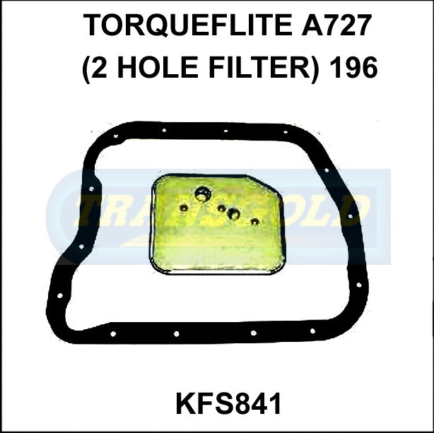 Transmission Filter Kit Fits Torqueflite A727 (2 Hole Filter) 1962-66 KFS841 - Transgold