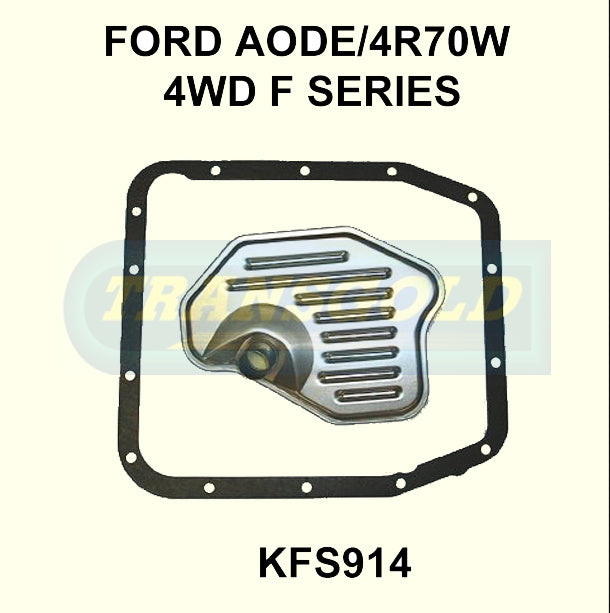 Transmission Filter Kit Fits Ford Aode/4R70W 4WD F Series KFS914 - Transgold