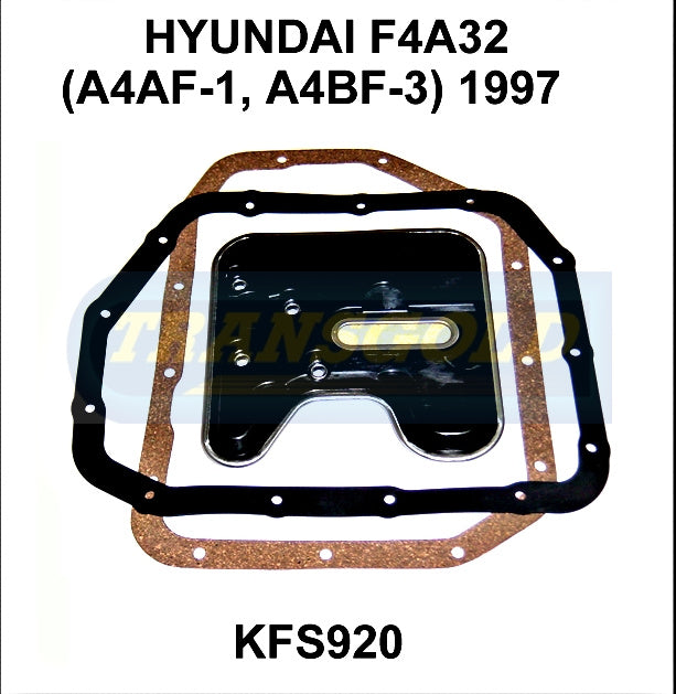 Transmission Filter Kit Fits Hyundai F4A32(A4AF-1, A4BF-3) 1997 On (2 Gaskets) KFS920 - Transgold