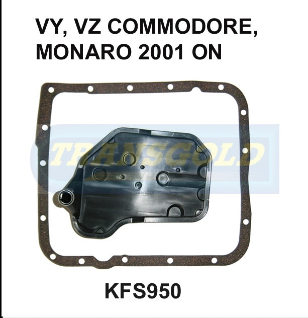 Transmission Filter Kit Fits VY, VZ Commodore, Monaro 2001 On KFS950 - Transgold