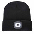 Led USB Beanie Black Knit - HARD UNIT Black