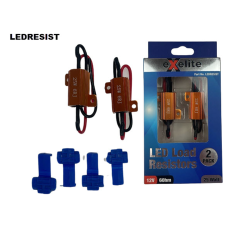 KED Load Resistors 12V 25W (2PK) LEDRESIST - Exelite