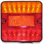 16 LED 12V Square Trailer Lamp Polycarbonate Lens - AUTOKING