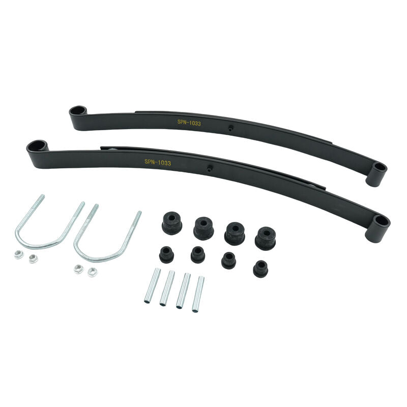 Golf Cart 2-Leaf Rear Leaf Springs Set With Bushing Kit Fit For EZGO RXV 2008-ON LHS-EZ001-2PCS - Machter
