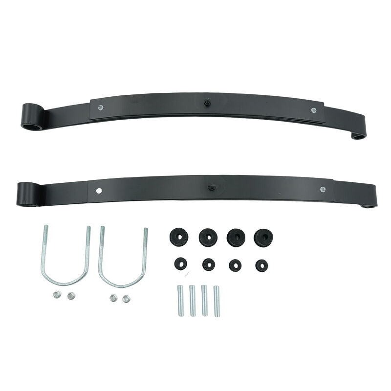 Golf Cart 2-Leaf Rear Leaf Springs Set With Bushing Kit Fit For EZGO RXV 2008-ON LHS-EZ001-2PCS - Machter