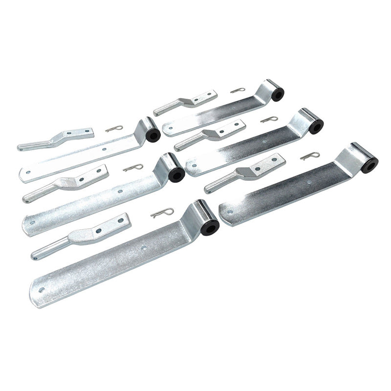 6 Pcs Zinc Plated Tray Side Board Hinge Utes Trailers 240mm Strap Nylon Bush For Ford For Toyota For Mitsubishi For Nissan LLC-002 - Machter